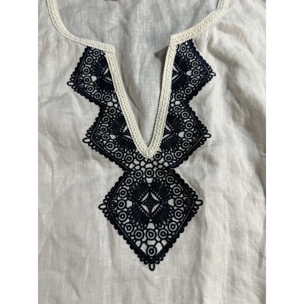 Tory Burch Linen Embroidered Tunic Dress – Size Large